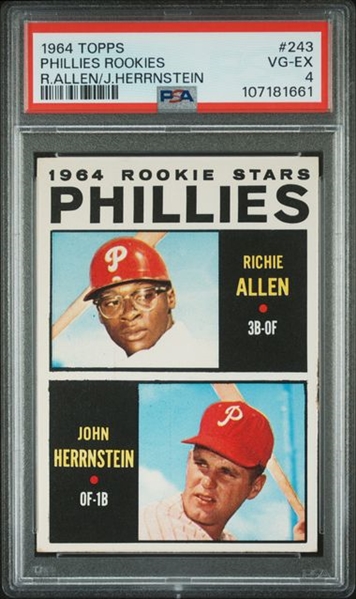 1964 Topps Phillies Rookies Richie Allen #243 PSA 4